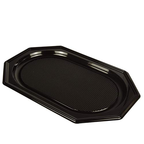 Servierplatten, PET 45 cm x 30 cm schwarz 10x10 Stück von PAPSTAR