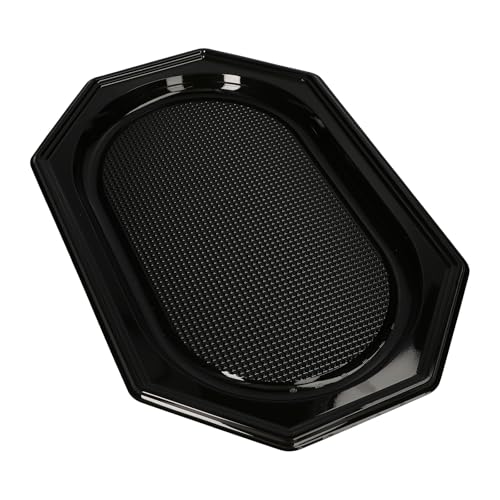Servierplatten, PET 45 cm x 30 cm schwarz 10x10 Stück von PAPSTAR