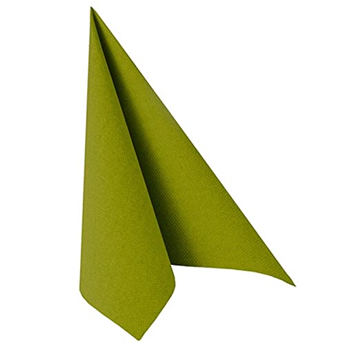 Servietten - Royal - uni - oliv - 40 x 40 cm - 20 Stück/Paket von PAPSTAR