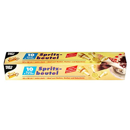 Spritzbeutel zum backen und verzieren inkl. 3 Spritztüllen von PAPSTAR
