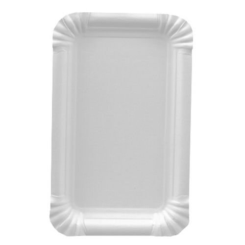 Teller, Pappe "pure" eckig 10 cm x 16 cm weiss, 25 Stück von PAPSTAR