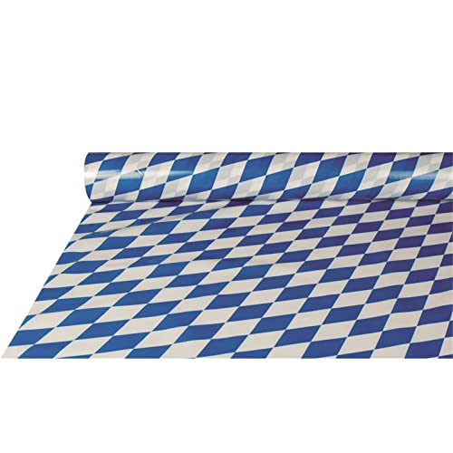 Tischdecke, Folie 20 m x 1 m Bayrisch Blau Oktoberfest von PAPSTAR