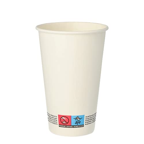 Trinkbecher, Pappe "To Go" 0,3 l Ø 8 cm · 11,7 cm weiss 1000 Stück von PAPSTAR