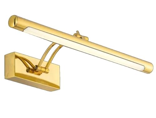 LED-Wandleuchte zur Beleuchtung von Bildern, Spiegeln usw. LED 6 W, traditionell und elegant, warmer Lichtton, 3000 K, Gold, glänzend, schwenkbar, 40 cm LED-Wandleuchte zur Beleuchtung von Bildern, Spiegeln usw. LED 6 W, traditionell und elegant, warmer Lichtton, 3000 K, Gold, glänzend, schwenkbar, 40 cm von PAPUQ