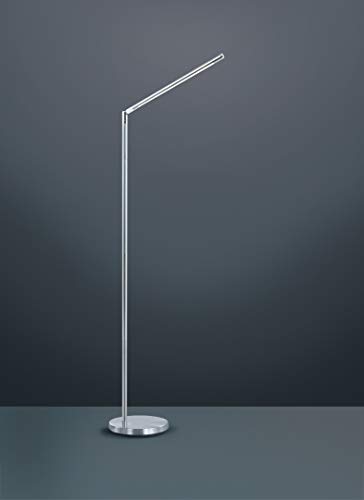 PAPUQ LED-Standfuß zum Lesen. 6 W und 600 Lumen, 3000 K dimmbar mit Touch-Sensor, modern, elegant und einfach. Nickel-matt, voll schwenkbar und drehbar von PAPUQ