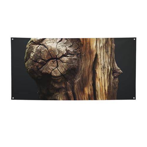 Banner für drinnen und draußen, personalisierbar, Baumstamm-Banner, Partyschilder, wiederverwendbar, leeres Schild, 300D-Polyester, Dekoration, Banner für Party-Dekoration von PAQOLSMCKR