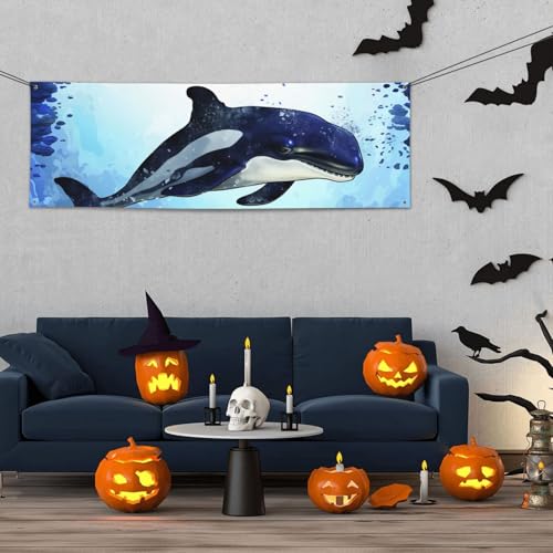 Banner für drinnen und draußen, personalisierbar, Orca-Killer-Wal-Banner, Partyschilder, wiederverwendbar, leeres Schild, 300D-Polyester, Dekoration, Banner für Party-Dekoration Banner für drinnen und draußen, personalisierbar, Orca-Killer-Wal-Banner, Partyschilder, wiederverwendbar, leeres Schild, 300D-Polyester, Dekoration, Banner für Party-Dekoration von PAQOLSMCKR
