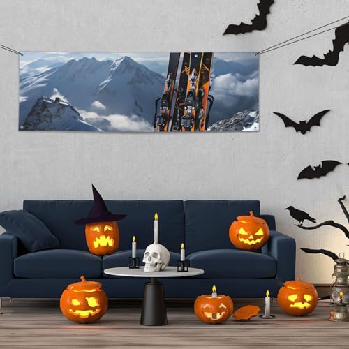 Banner für drinnen und draußen, personalisierbar, Skier auf Bergbanner, Partyschilder, wiederverwendbar, blanko, 300D Polyester, Dekoration, Banner für Party-Dekoration Banner für drinnen und draußen, personalisierbar, Skier auf Bergbanner, Partyschilder, wiederverwendbar, blanko, 300D Polyester, Dekoration, Banner für Party-Dekoration von PAQOLSMCKR
