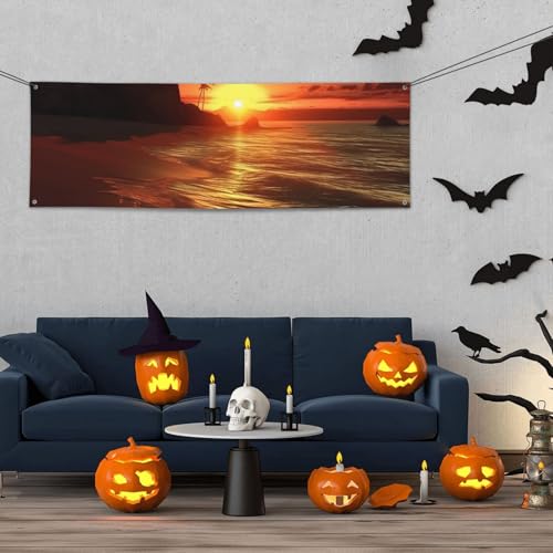 Banner für drinnen und draußen, personalisierbar, Sonnenuntergang am Strand, Partyschilder, wiederverwendbar, blanko, 300D-Polyester, Dekoration, Banner für Party-Dekoration Banner für drinnen und draußen, personalisierbar, Sonnenuntergang am Strand, Partyschilder, wiederverwendbar, blanko, 300D-Polyester, Dekoration, Banner für Party-Dekoration von PAQOLSMCKR