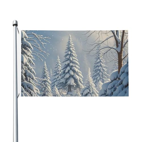 Flagge 90 x 152 cm Doppelseitiges Banner Dekoration Outdoor Flagge Winter Schnee Szene Flaggen 200D Schwere Gartenflaggen Messing Ösen Leinwand Header Außen Hof Banner für Urlaub Flagge 90 x 152 cm Doppelseitiges Banner Dekoration Outdoor Flagge Winter Schnee Szene Flaggen 200D Schwere Gartenflaggen Messing Ösen Leinwand Header Außen Hof Banner für Urlaub von PAQOLSMCKR