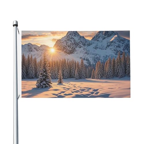 Flagge 90 x 152 cm Doppelseitiges Banner Dekoration Outdoor Flaggen Sonnenuntergang Winter Berge Flagge 200D Schwere Gartenflaggen Messingösen Leinwand Header Außen Hof Banner für Urlaub Flagge 90 x 152 cm Doppelseitiges Banner Dekoration Outdoor Flaggen Sonnenuntergang Winter Berge Flagge 200D Schwere Gartenflaggen Messingösen Leinwand Header Außen Hof Banner für Urlaub von PAQOLSMCKR