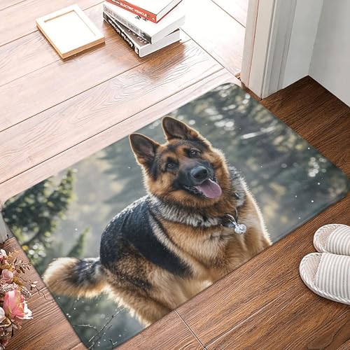 Fußmatte 60 x 40 cm, rutschfeste Schmutzfangmatten, maschinenwaschbar, Fußmatte, Deutscher Schäferhund, Eingangsmatte, Bodenmatte für Garage, Terrasse, Veranda, Bauernhaus Fußmatte 60 x 40 cm, rutschfeste Schmutzfangmatten, maschinenwaschbar, Fußmatte, Deutscher Schäferhund, Eingangsmatte, Bodenmatte für Garage, Terrasse, Veranda, Bauernhaus von PAQOLSMCKR