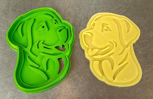 Labrador XL Keks-Ausstecher mit Stempel gruen – Zweiteilig für variable Teighöhen – Weihnachtsdackel Plätzchen-Form für Hunde-Kekse Butter-Kekse – Hundekeksform von PAR Verlag