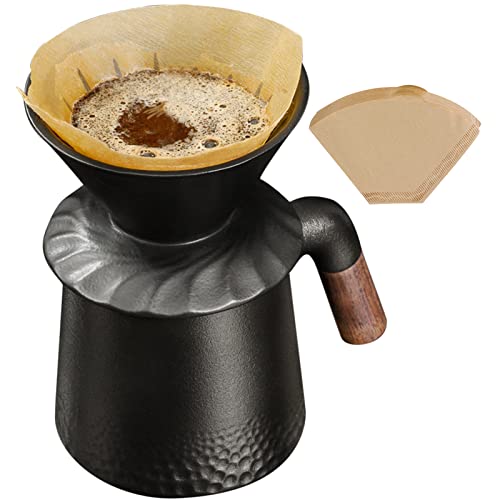 ParaCity Kaffeemaschinen-Set mit Keramik-Kaffeetropfer und 40-teiligem Kaffeefiltern, Kaffeetropfer und Kaffeetassen, manuelle Kaffeemaschine, Ideal für Zuhause und unterwegs von ParaCity