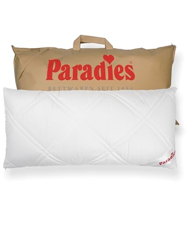 PARADIES Kopfkissen 40x80 cm 2er Set mit versteppter Hülle - Softy Top Plus Bio, Öko-Tex 100 Klasse 1, versteppte Kissen mit Reißverschluss, Kissen-Set 40x80 von PARADIES