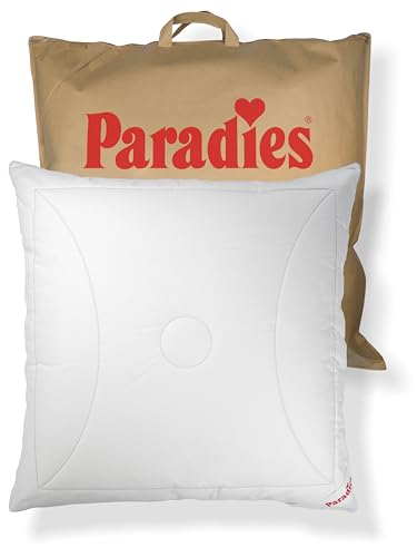 PARADIES Kopfkissen 80x80 2er Set mit versteppter Außenhülle und Reißverschluss - Softy Top Duett Plus Bio Kissen 80x80 cm von PARADIES