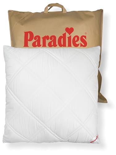 PARADIES Kopfkissen 80x80 cm 2er Set mit versteppter Hülle - Softy Top Plus Bio, Öko-Tex 100 Klasse 1, versteppte Kissen mit Reißverschluss, Kissen-Set 80x80 PARADIES Kopfkissen 80x80 cm 2er Set mit versteppter Hülle - Softy Top Plus Bio, Öko-Tex 100 Klasse 1, versteppte Kissen mit Reißverschluss, Kissen-Set 80x80 von PARADIES