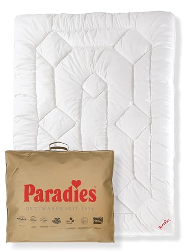 PARADIES Winterdecke 155x220 cm - Prima Duett Bio, Öko-Tex 100 Klasse 1, medizinisch getestet, kuschelige + warme Winterbettdecke 155x220, Steppdecke von PARADIES