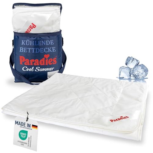 PARADIES kühlende Sommerdecke 135x200 cm Cool Dream Bio - atmungsaktive und feuchtigkeitsregulierende Sommerbettdecke mit PCM-Füllung, Öko-Tex 100 Klasse 1, medizinisch getestet von PARADIES