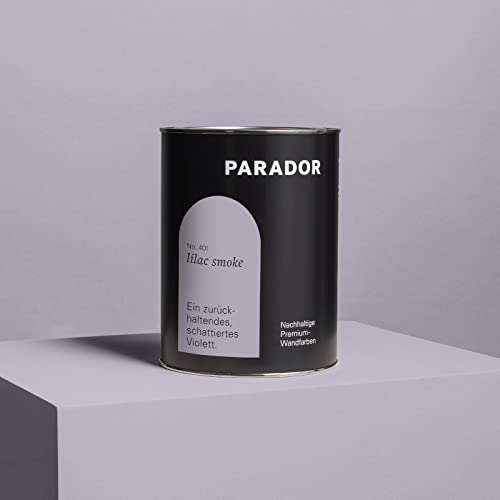 Parador Wandfarbe Lilac Smoke lila grau pastell 2,5 L - nachhaltige Premium Innenfarbe matt - hohe Deckkraft tropffest spritzfest ergiebig schnelltrocknend geruchsneutral vegan von Parador