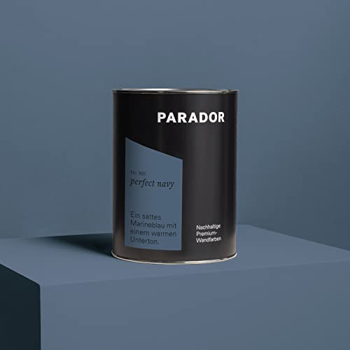 Parador Wandfarbe Perfect Navy blau marineblau 2,5 L - nachhaltige Premium Innenfarbe matt - hohe Deckkraft tropffest spritzfest ergiebig schnelltrocknend geruchsneutral vegan von Parador