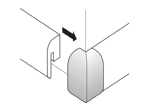 Parador Außenecken Typ 2 für Sockelleisten SL 2 / Alu-Optik von Parador