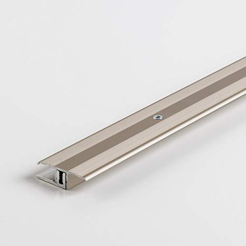 Parador Boden-Profile Übergangsprofil Aluminium Edelstahl für Vinyl/Laminat Bodenbeläge 7-15 mm von Parador
