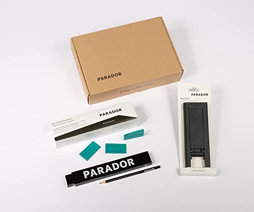 Parador Verlegeset für Laminat und Designboden - Zubehör zur Verlegung von Bodenbelägen - Ein Set beinhaltet MultiTool, Rastkeile, Bleistift und Zollstock von Parador