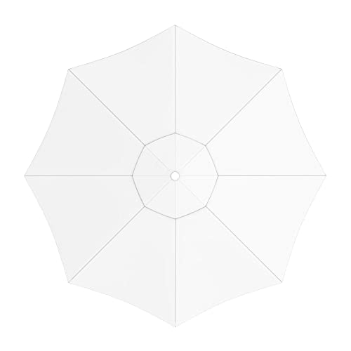 paramondo Sonnenschirm Bespannung für paramadera Holz-Sonnenschirm, ∅ 3 m, Wasserabweisend, mit Schirmbelüftung, Waschbar, Rund, Weiß von paramondo