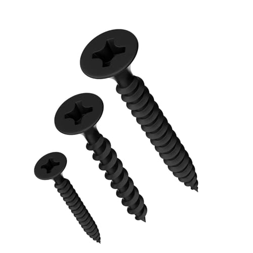 PARCO Premium Schnellbauschrauben 500 Stück, 3,9x45mm mit Feingewinde|Gipskartonschrauben|Rigipsschrauben|Universalschrauben|Holzschrauben Schwarz|German Quality von PARCO