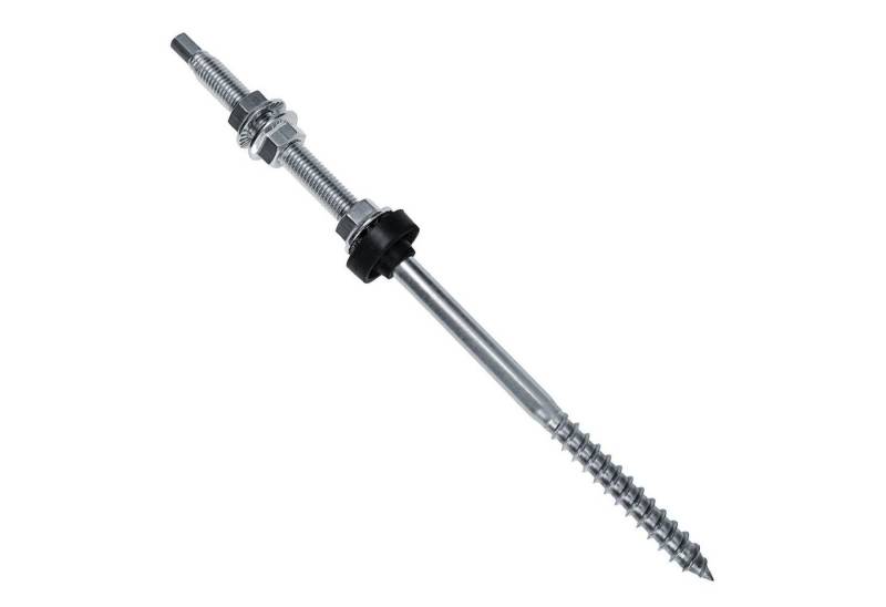 PARCO Stockschraube Stockschrauben Solarbefestiger A2 M10x200mm, EPDM Dichtung, 3x Mutter von PARCO