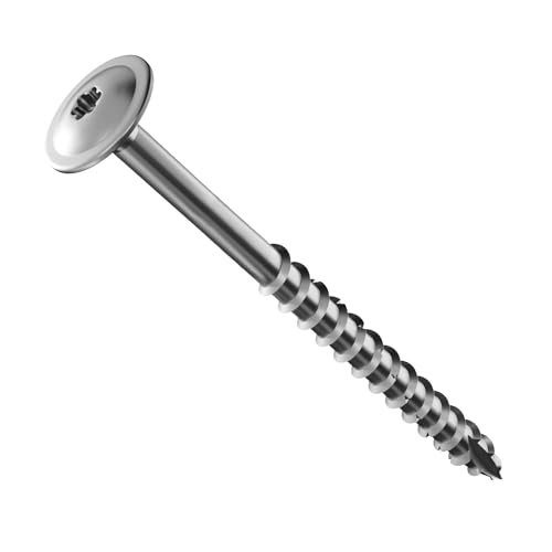 PARCO Tellerkopfschrauben Edelstahl A2 6x70mm - 100 Stück, ideal um ein - Gartenhaus, Terrassenüberdachung, Gartenzaun, Carport, Vordach oder eine Gartenhütte ohne Unterlegscheiben aufzubauen von PARCO