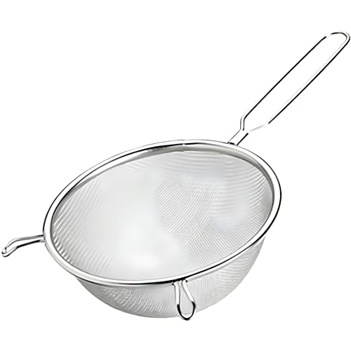PARENCE.- Feinmaschiges Edelstahlsieb - Küchengitter mit 21 cm Durchmesser, Stützhaken - 35x21 cm, vielseitig, effizient von PARENCE