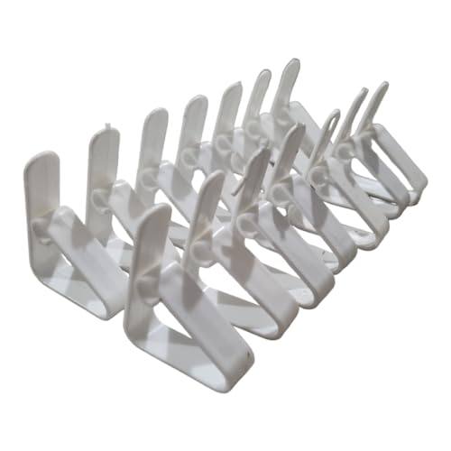 PARENCE - Set mit 14 weißen Tischdecken-Clip-Clips - Robust, vielseitig und gebrauchsfertig für alle Ihre Gelegenheiten - Kunststoff-Tischdecken-Clip - 4,5 cm, Blanc von PARENCE