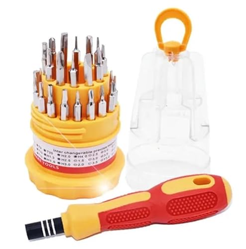 PARENCE.- 31in1 / 1 Schraubendreher-Set mit einem Satz von 30 Magnetbits und ergonomischer Aufbewahrungsbox - Bit CROSS, FLAT, TORX, SPECIAL, INBUS von PARENCE