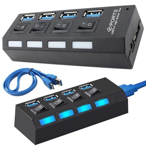 PARENCE.- Hub USB 4 Anschlüsse - SuperSpeed USB 3.0, Universel, Indicateur LED - 10,5x3,5x2,1cm PARENCE.- Hub USB 4 Anschlüsse - SuperSpeed USB 3.0, Universel, Indicateur LED - 10,5x3,5x2,1cm von PARENCE
