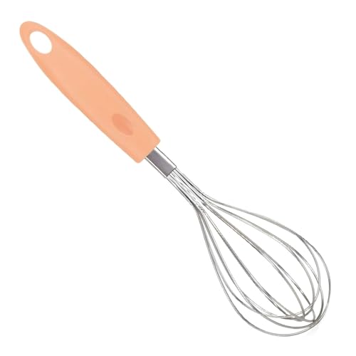 PARENCE.- Küchenbesen mit hartem Silikongriff und 25 cm langem Stahlzweig/Klassischer manueller Schneebesen – Küchengerät für gleichmäßiges Mischen, Orange PARENCE.- Küchenbesen mit hartem Silikongriff und 25 cm langem Stahlzweig/Klassischer manueller Schneebesen – Küchengerät für gleichmäßiges Mischen, Orange von PARENCE