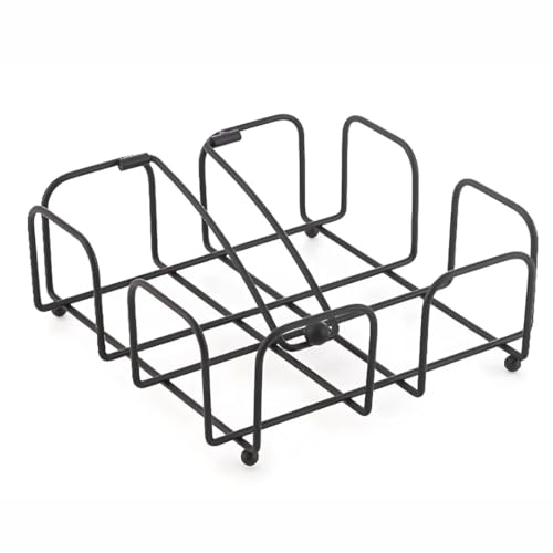 PARENCE.- Serviettenhalter aus schwarzem Metall 19x19x7 cm – Eleganter und praktischer quadratischer Serviettenhalter für Küche, Esszimmer, Sideboard und Rezeption von PARENCE