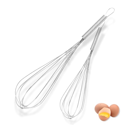 PARENCE.- Set mit 2 Schneebesen aus Edelstahl - 19 cm & 24 cm - Manueller Schneebesen - Küchenutensilien Uniform Mix - 2 Stück von PARENCE