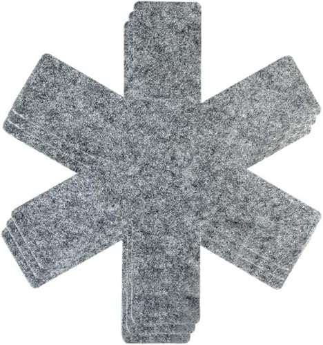 PARENCE.- Set mit 3 Pfannenteilern - Großformat 38cm - Kratzschutz - Antihaftbeschichtung Protektoren - geräuschabweisend - widerstandsfähiger Flexibler Filz von PARENCE