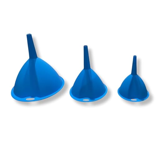 PARENCE.- Set mit 3 Trichtern aus lebensmittelechtem Kunststoff - verschiedene Größen für Küche, Garage und mehr - leicht zu reinigen und zu lagern - 3 Stück von PARENCE