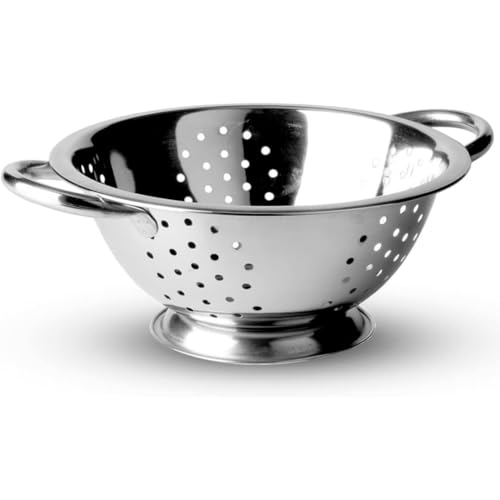 PARENCE. - Sieb mit Doppelgriff aus Edelstahl – Küchensieb 24 cm Durchmesser – vielseitig, robust, Edelstahl, Grau von PARENCE