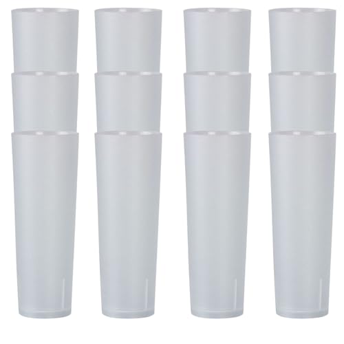 Parence.- Set mit 20 wiederverwendbaren Hartplastik-Röhrengläsern - 33cl / großes Fassungsvermögen, alle Arten von Getränken, Bruchschutz von PARENCE