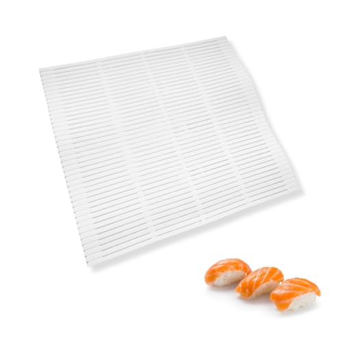 Parence.- Sushi-Matte – Makisu für Sushi-Rollen – Größe 24x21 cm – Farbe Weiß – Rollmatte ideal für Sushi zu Hause oder andere Parence.- Sushi-Matte – Makisu für Sushi-Rollen – Größe 24x21 cm – Farbe Weiß – Rollmatte ideal für Sushi zu Hause oder andere von PARENCE