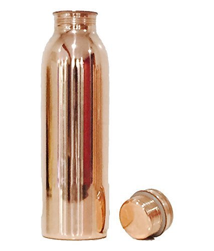 Stilvolle Kupferflaschen fugenfrei mit ayurvedischem Vorteil, 100% rein und auslaufsicher, reine Kupfer-Wasserflasche für ayurvedische Gesundheitsvorteile. von PARIJAT HANDICRAFT