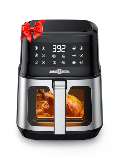 PARIS RHÔNE Heißluftfritteuse 4L XL mit Sichtfenster, 8-in-1 Airfryer Spülmaschinenfest mit One-Touch-Bedienung, Antihaftbeschichteter Korb & Abnehmbares Tablett PARIS RHÔNE Heißluftfritteuse 4L XL mit Sichtfenster, 8-in-1 Airfryer Spülmaschinenfest mit One-Touch-Bedienung, Antihaftbeschichteter Korb & Abnehmbares Tablett von PARIS RHÔNE