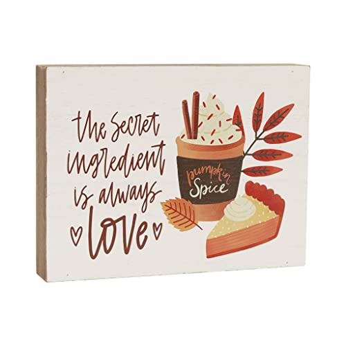 Farmhouse Fall Wanddekoration Schilder mit inspirierenden Sprüchen The Secret Ingredient is Always Love for Thanksgiving, Herbstdekoration, Ernteakzent von PARISLOFT