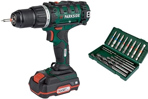 Parkside PARKSIDE® 20V Akku-Bohrschrauber PABS 20-Li E6 Akkuschrauber mit Akku u. Ladegerät von PARK SIDE