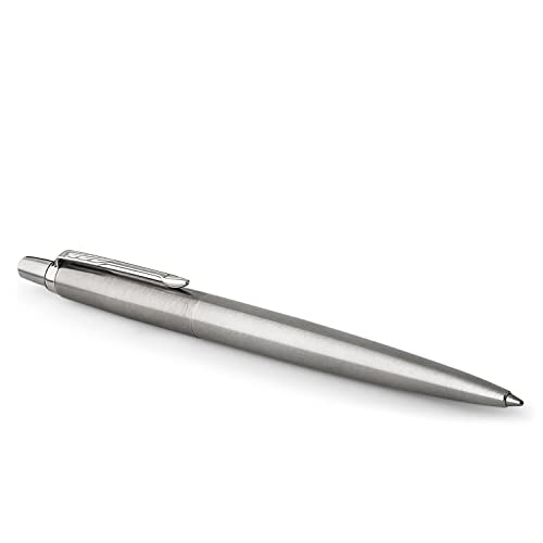 Parker Jotter Kugelschreiber | Edelstahl mit Chromzierteilen | Mittlere Spitze | Blaue Tinte | Schulsachen und bürobedarf | Geschenkbox Parker Jotter Kugelschreiber | Edelstahl mit Chromzierteilen | Mittlere Spitze | Blaue Tinte | Schulsachen und bürobedarf | Geschenkbox von PARKER