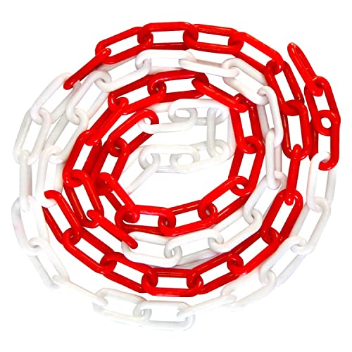 PARKING FACIL | Kunststoffkette 6 mm x 25 m zum Absperren, Sichern und Markieren | Zum Absperren und Sichern von Autobahnen, Parkplätzen und gefährlichen Bereichen | Widerstandsfähiges Material von PARKING FACIL